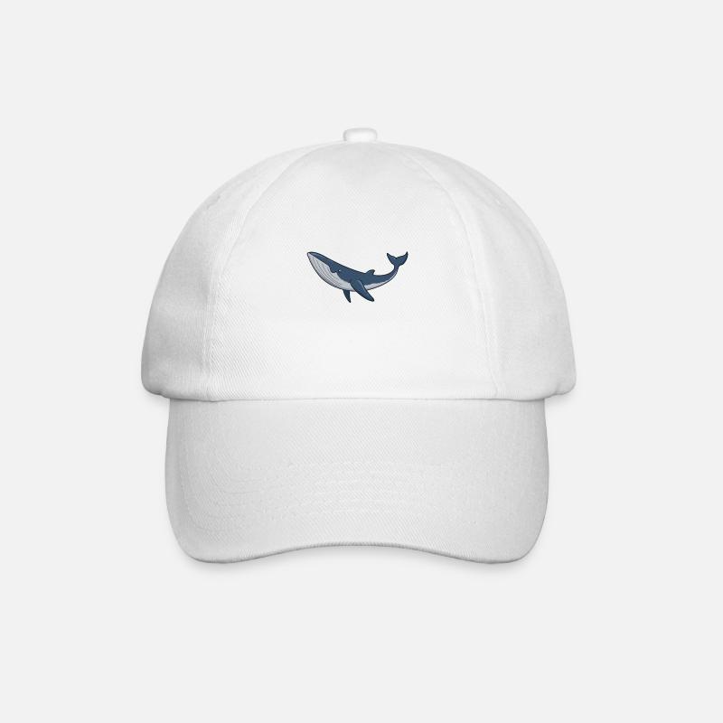 Kawaii Wal - Zwergwal - Baseballkappe - Weiß/Weiß