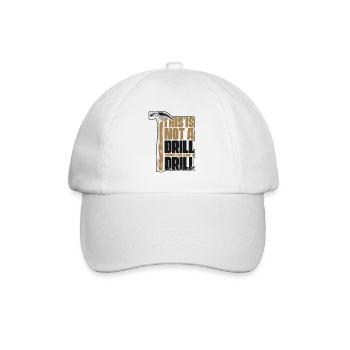 Ceci n’est pas un technicien en bois de charpentier de forage - Casquette classique - blanc/blanc - Devant