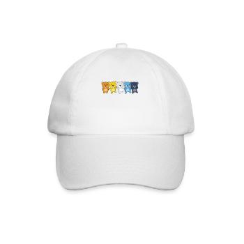 Aroace Flag Pride LGBTQ Cute Bear - Baseball Cap - white/white - Front