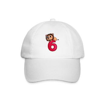 6 Birthday 6 years old with animal motif - six - Baseball Cap - white/white - Front