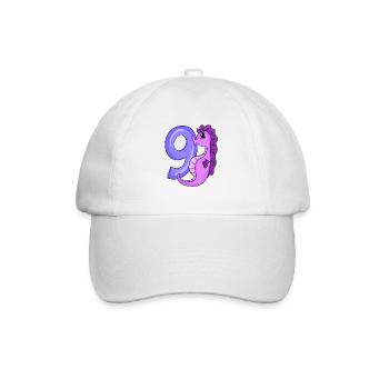 9e anniversaire Motif Seahorse - Neuf ans - Casquette classique - blanc/blanc - Devant