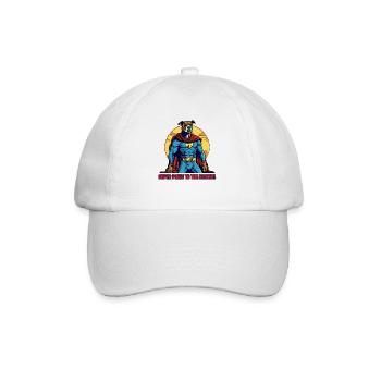 Super Paws To The Rescue Superhero Dog With Cloak - Baseball Cap - white/white - Front