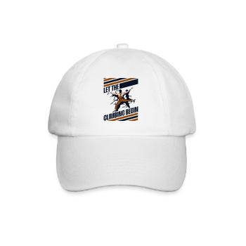 Let The Climbing Begin Bouldering Speed Climbing - Baseball Cap - white/white - Front