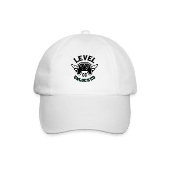 Level 66 Unlocked 66 Geburtstag - Baseballkappe - Weiß/Weiß - Vorne