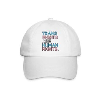 Mois de la fierté LGBT - Les droits des trans sont des droits humains - Casquette classique - blanc/blanc - Devant