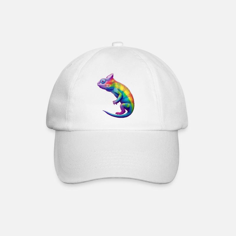 pride chameleon - Baseballkappe - Weiß/Weiß