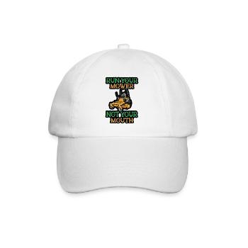 Rasenmäh Motiv I Rasenmäher für Gärtner - Baseballkappe - Weiß/Weiß - Vorne