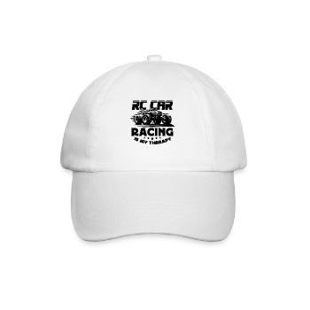 RC Car Racing Is My Therapy Model Maker RC Racer - Baseball Cap - white/white - Front