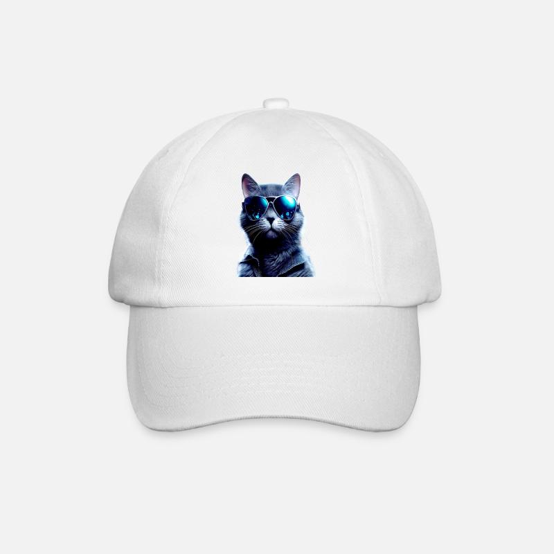 Cat Mom Katzen Mama Kater Mutter Muttertag Katze - Baseballkappe - Weiß/Weiß