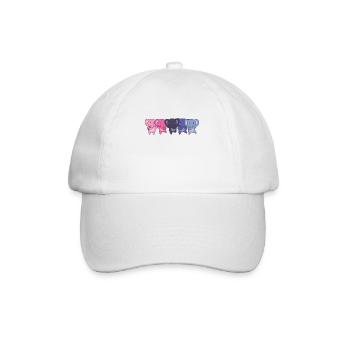 Omnisexual Flag Pride LGBTQ Cute Elephant - Baseball Cap - white/white - Front