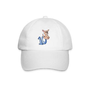 10th birthday motif kangaroo - ten years - Baseball Cap - white/white - Front