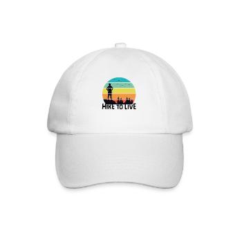 Hike To Live - Baseball Cap - white/white - Front