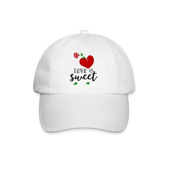 L’amour est doux, Herz - Casquette classique - blanc/blanc - Devant