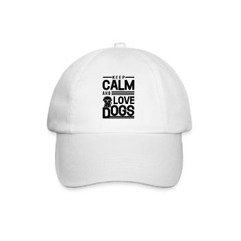 Restez calme et aimez les chiens - Casquette classique - blanc/blanc - Devant