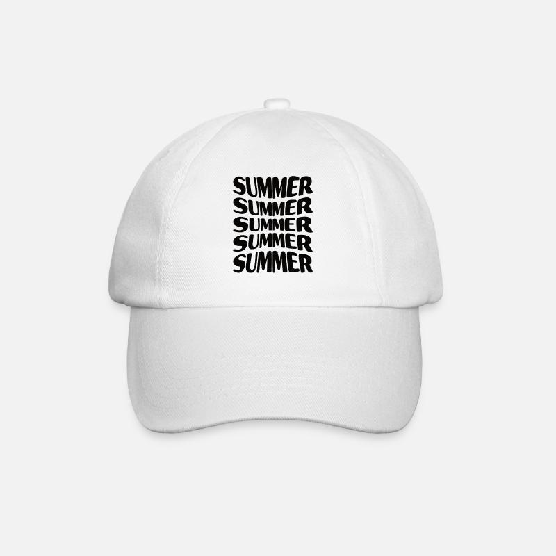 Sommer Sommer Sommer Sommer Sommer - Baseballkappe - Weiß/Weiß