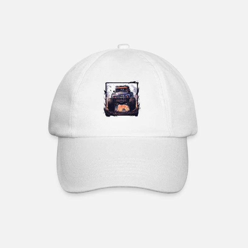Monstertruck - Baseballkappe - Weiß/Weiß
