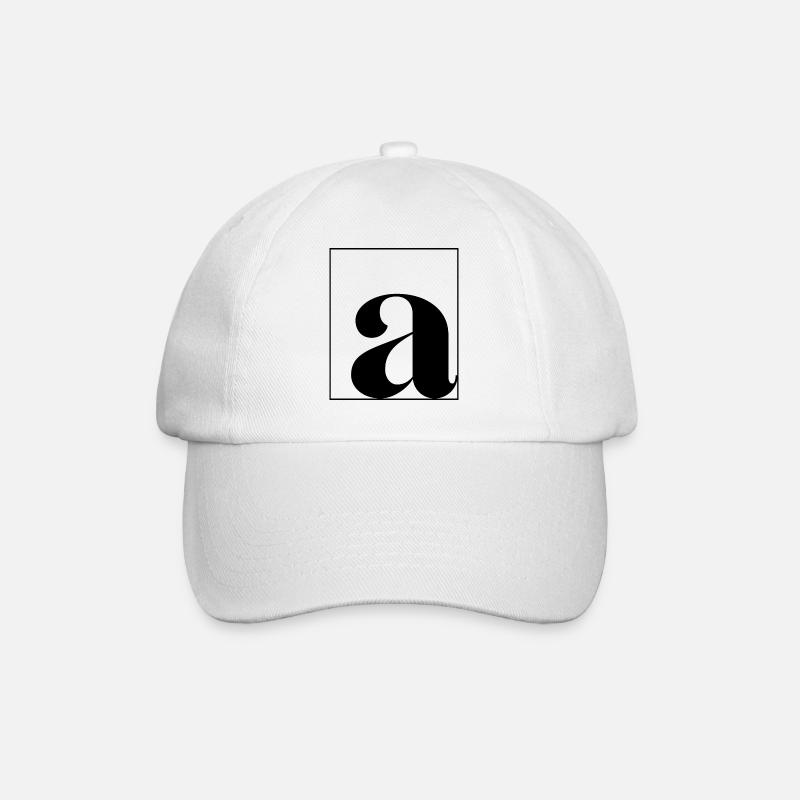 Lettre alphabet a - Casquette classique - blanc/blanc