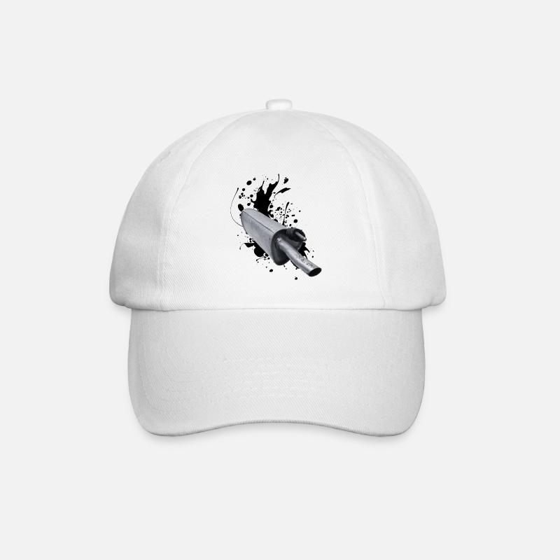Noch ein Auspuff: Heißer Sound, coole Abgase - Baseballkappe - Weiß/Weiß