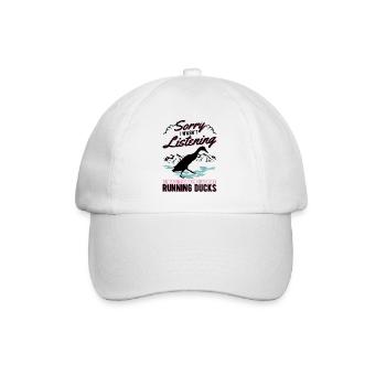 Indische Laufente Geschenk Flaschenente - Baseballkappe - Weiß/Weiß - Vorne