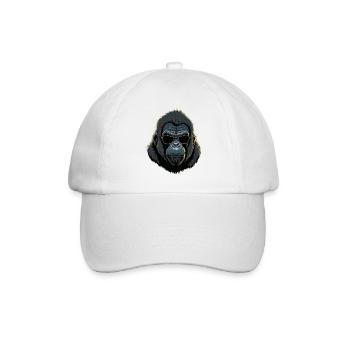 Gorilla with sunglasses - Baseball Cap - white/white - Front