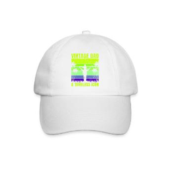 Super papa, papa, meilleur papa Fête des pères - Casquette classique - blanc/blanc - Devant