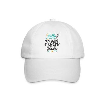 Hello Fifth Grade Back To School Teacher Student - Baseball Cap - white/white - Front