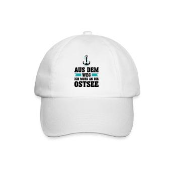 Ostsee Moin Meer See Urlaub Norden Anker Geschenk - Baseballkappe - Weiß/Weiß - Vorne
