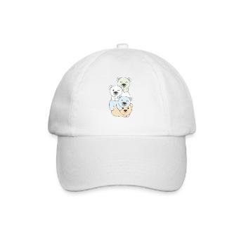 Unlabeld Flag Pride LGBTQ Cute Bear - Baseball Cap - white/white - Front