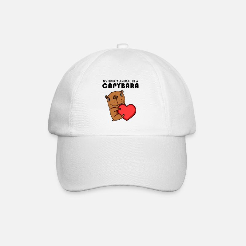 Capybara Wasserschwein - Baseballkappe - Weiß/Weiß