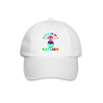 Gender Lesben, Schwule, Trans, Queer Regenbogen - Baseballkappe - Weiß/Weiß - Vorne