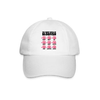 Die vielen Gesichter von Blobfish Love Blobfish lu - Baseballkappe - Weiß/Weiß - Vorne