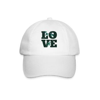 Sea Turtle Tortoise Love - Baseballkappe - Weiß/Weiß - Vorne