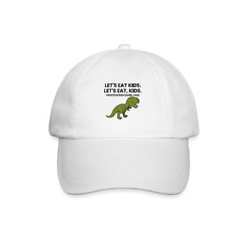 Funny Let's Eat Kids Punctuation Saves Lives - Baseball Cap - white/white - Front