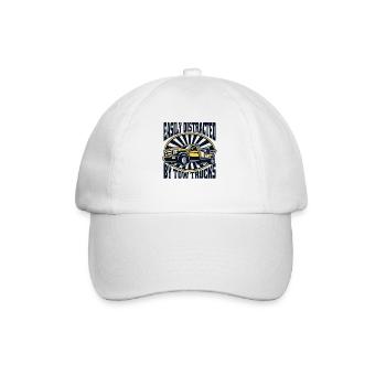 Easily Distracted By Tow Trucks Tow Truck - Baseball Cap - white/white - Front