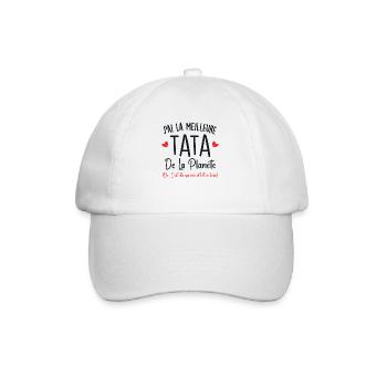 J'ai la meilleure tata de la planète - Casquette classique - blanc/blanc - Devant