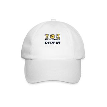 Eat Sleep Tow Repeat Abschleppdienst Fahrer - Baseballkappe - Weiß/Weiß - Vorne