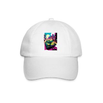 Panzer Pop Art Comic Style Leopard Panzer - Baseball Cap - white/white - Front