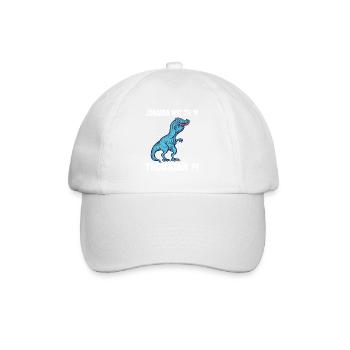 Jonathan T-Rex Dinosaurier Meme Dino Trex Namens - Baseballkappe - Weiß/Weiß - Vorne