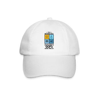 Meteorology pun for meteorologist - Baseball Cap - white/white - Front