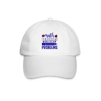 Les professeurs de mathématiques ont beaucoup de problèmes, Mathematik - Casquette classique - blanc/blanc - Devant