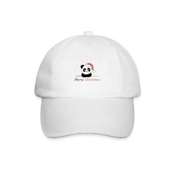 Panda Christmas Snow Winter Animals Pandas - Baseball Cap - white/white - Front