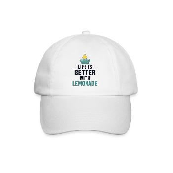 Life is Better with Lemonade Lemonade - Baseball Cap - white/white - Front