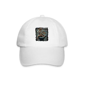 SNAKES COMING UP THROUGH SEWER PIPES - Baseball Cap - white/white - Front