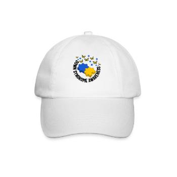 World Down Syndrome Day Shirt, Puzzleteile nach unten - Baseballkappe - Weiß/Weiß - Vorne