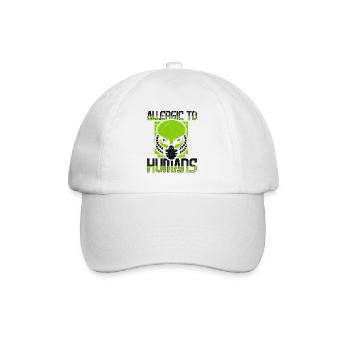 Allergic To Humans Ufo Conspiracy Extraterrestrial - Baseball Cap - white/white - Front