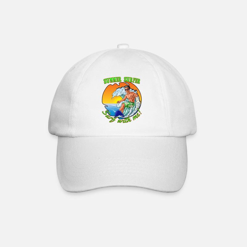 Surfeur d’été - Casquette classique - blanc/blanc