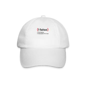 Drôle Lol Nerd Informaticien - Casquette classique - blanc/blanc - Devant
