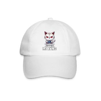 Cats saying morning muffle sleep shirt cats - Baseball Cap - white/white - Front