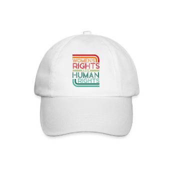 Feminist Retro Women's Rights Are - Baseballkappe - Weiß/Weiß - Vorne