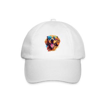 Golden Retriever portant des lunettes de soleil Dog Lover - Casquette classique - blanc/blanc - Devant